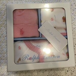 Ralph Lauren Kids Pink and White Boxer Set